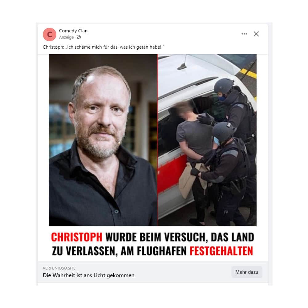 Fake-Werbung mit: Christoph Grissemann (Kabarettist, Autor und Moderator)