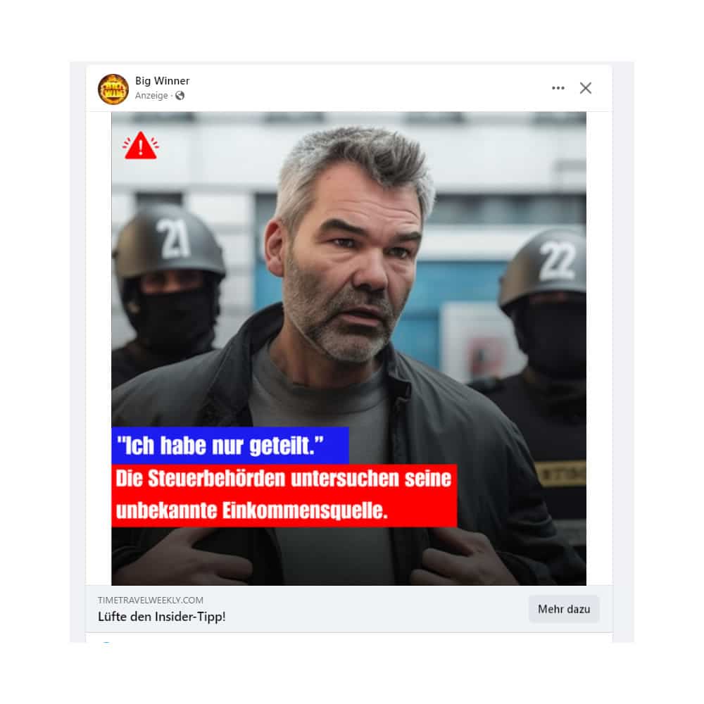 Fake-Werbung mit: Karl Nehammer (Bundeskanzler von Österreich)