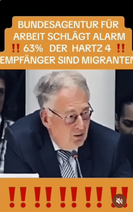 Bundesagentur für Arbeit in Wismar, falsche Behauptungen über Alarm wegen Migranten.