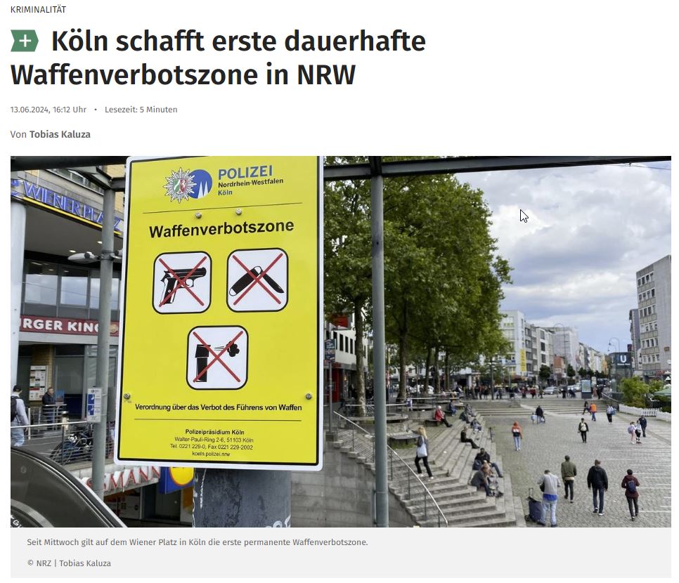 Screenshot des echten "NRZ"-Artikels