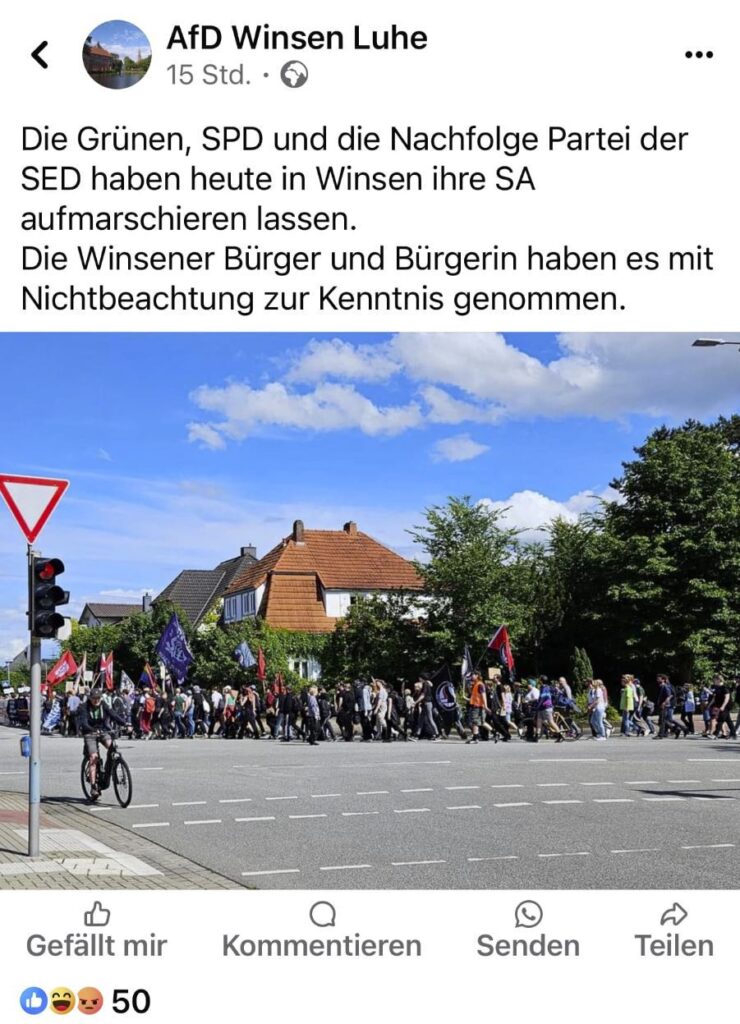Ermittlungen wegen Facebook-Post: AfD Winsen im Visier der Staatsanwaltschaft – mimikama.org Ermittlungen wegen Facebook-Post: AfD Winsen im Visier der Staatsanwaltschaft