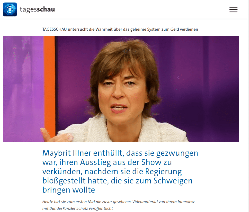 Maybrit Illner: Falschmeldung über angeblichen Tod zu Werbezwecken – mimikama.org Screenshot der falschen Webseite
