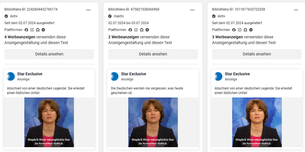 Maybrit Illner: Falschmeldung über angeblichen Tod zu Werbezwecken – mimikama.org Weitere Werbeanzeigen von diesem Account