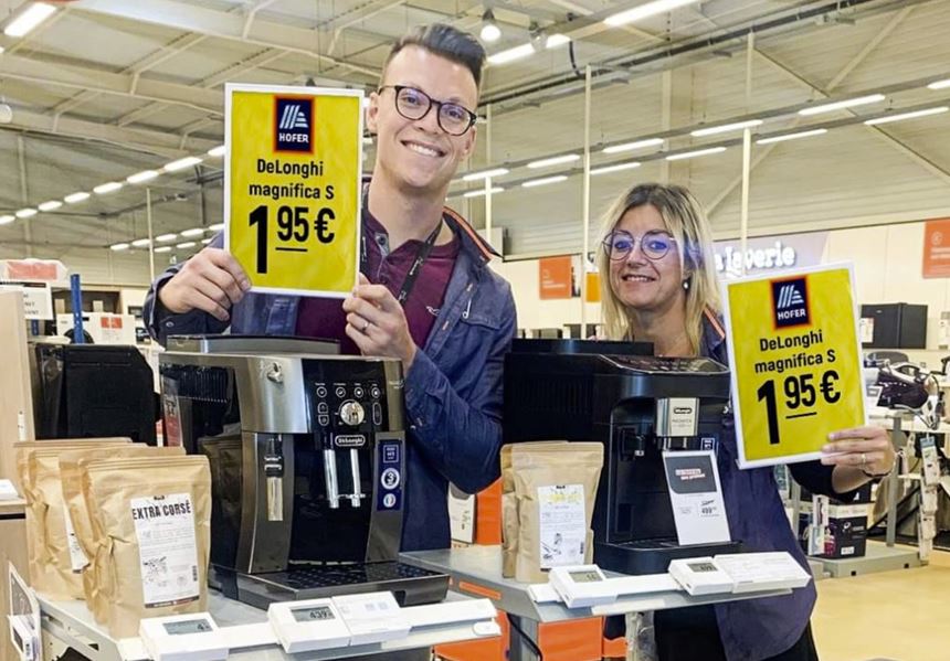 Fake-Facebook Bild mit angeblichen De'Longhi-Kaffeemaschinen-Angebot