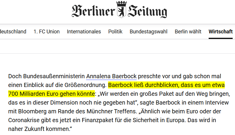 Baerbock und die 700 Milliarden Euro: Eine Fehlinterpretation! – mimikama.org Baerbock und die 700 Milliarden Euro: Eine Fehlinterpretation!