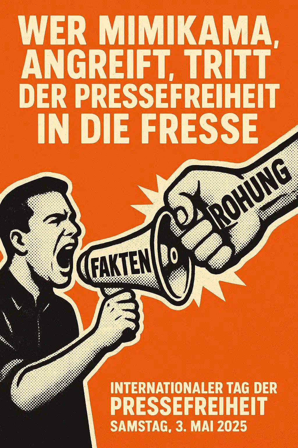 Internationaler Tag der Pressefreiheit: Angriffe auf uns sind Angriffe auf Pressefreiheit. Punkt. – mimikama.org Internationaler Tag der Pressefreiheit: Angriffe auf uns sind Angriffe auf Pressefreiheit. Punkt.