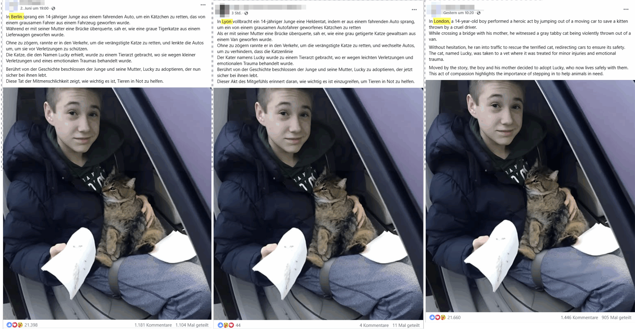 Screenshots: Facebook