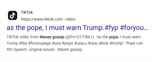 Deepfake: Papst Leo XIV. Aussagen über Trump erfunden – mimikama.org Deepfake: Papst Leo XIV. Aussagen über Trump erfunden – mimikama.org