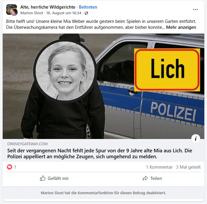 Warnungu: Fake-Kindesentführungen auf Facebook – wie aus gestohlenen Konten neue Betrugswellen entstehen – mimikama.org
