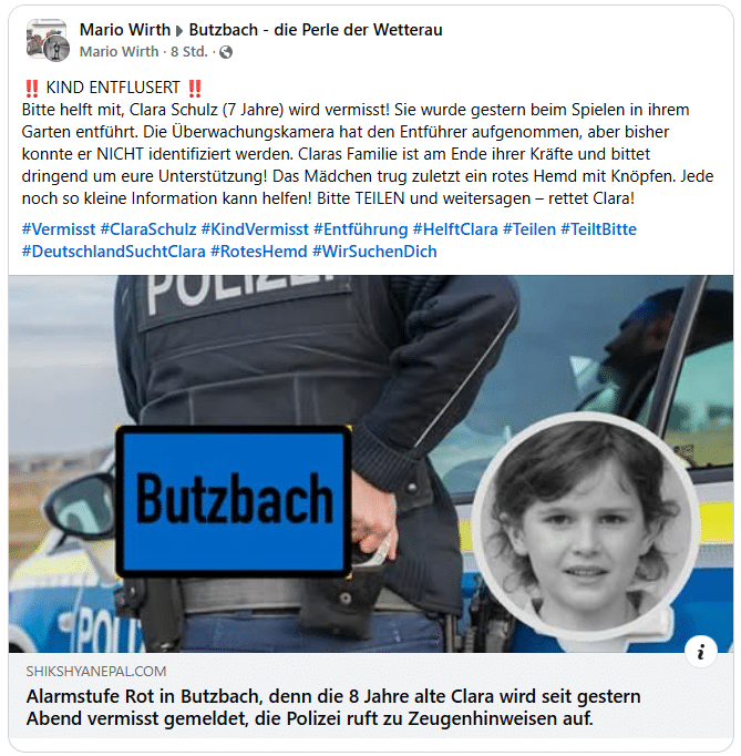 Warnungu: Fake-Kindesentführungen auf Facebook – wie aus gestohlenen Konten neue Betrugswellen entstehen – mimikama.org