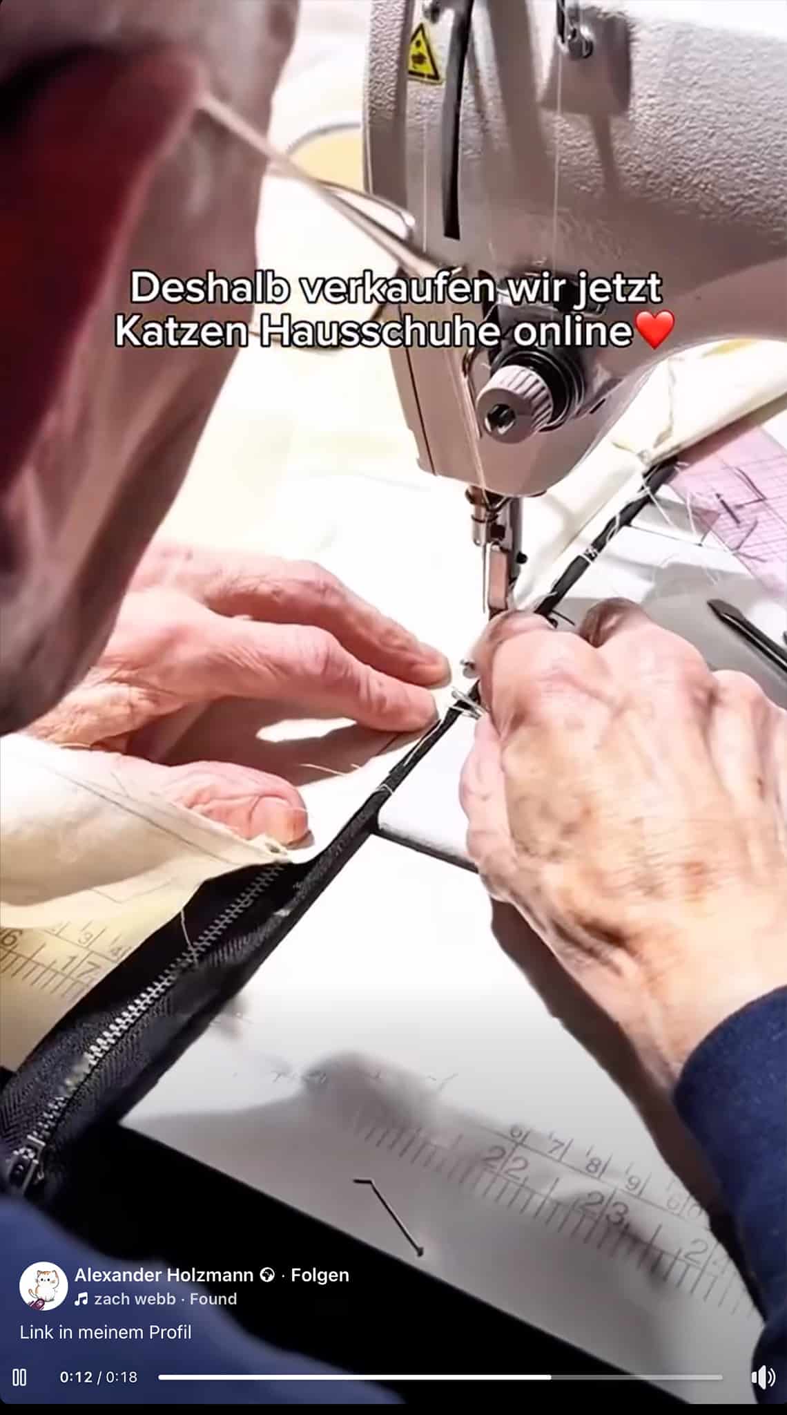 "Deshalb verkaufen wir jetzt Katzen Hausschuhe online" | Screenshot Facebook