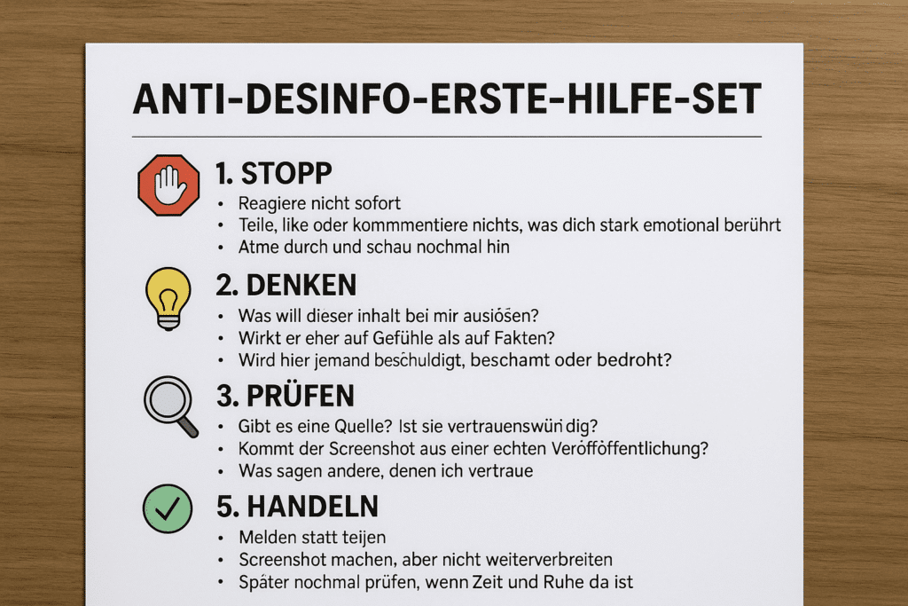 Das Anti-Desinfo-Erste-Hilfe-Set für deine Tasche