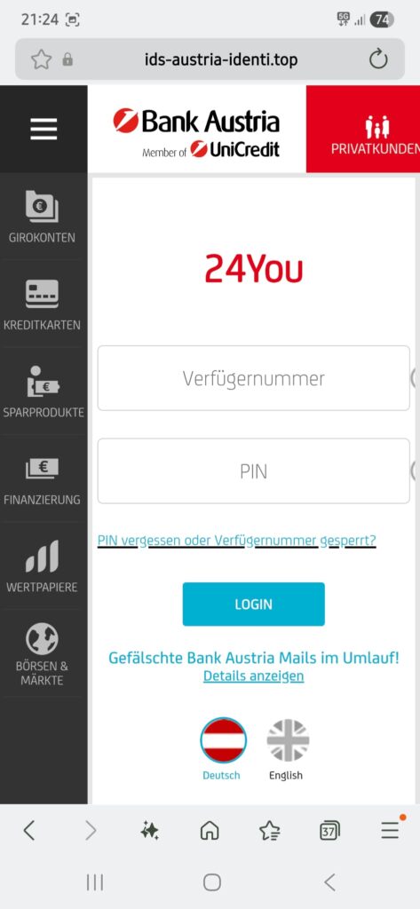 Gefälschte SMS zur ID Austria Warnung auf Mimikama.org