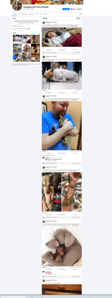 Herzchen und Hunde als Symbole für Interaktionen auf Facebook