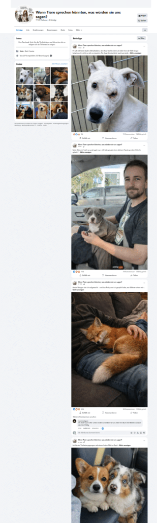 Herzchen und Hunde als Symbole für Interaktionen auf Facebook