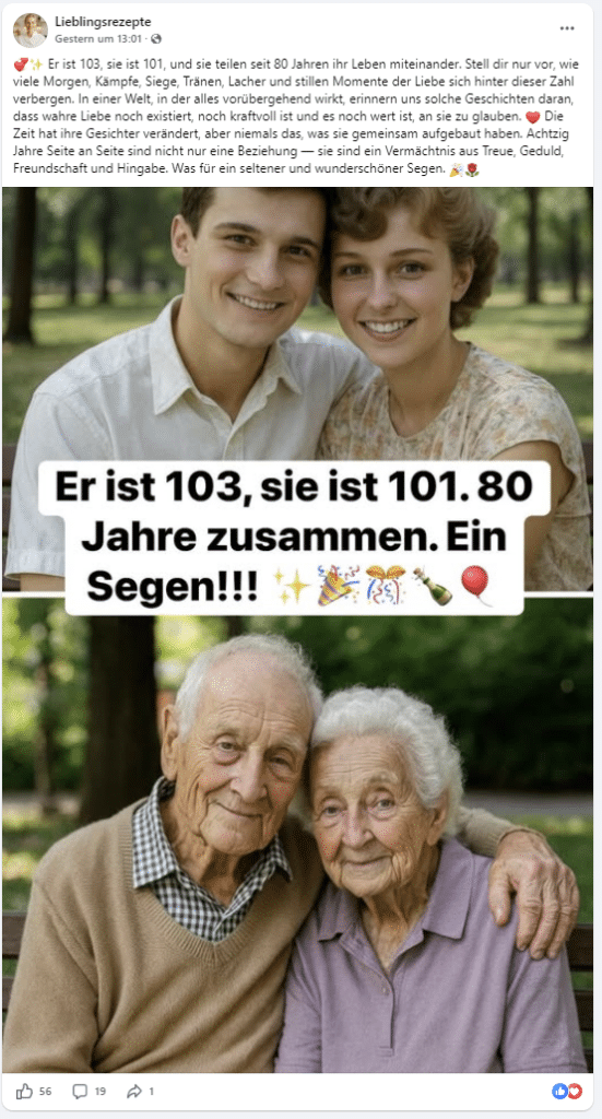 Kompatibles Fenster zur Anzeige von KI-Emotionsposts.