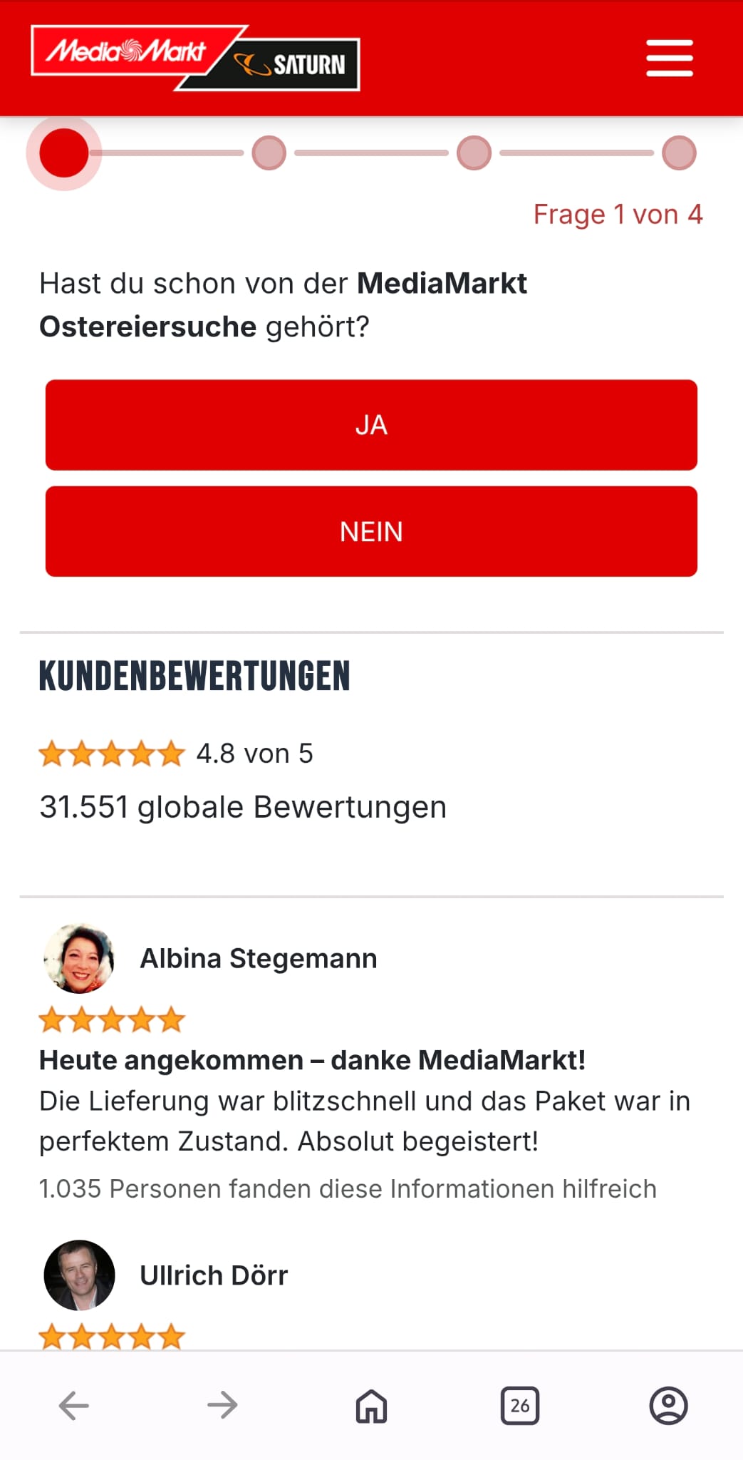 Fake-Gewinnspiel über WhatsApp zur MediaMarkt-Ostereiersuche
