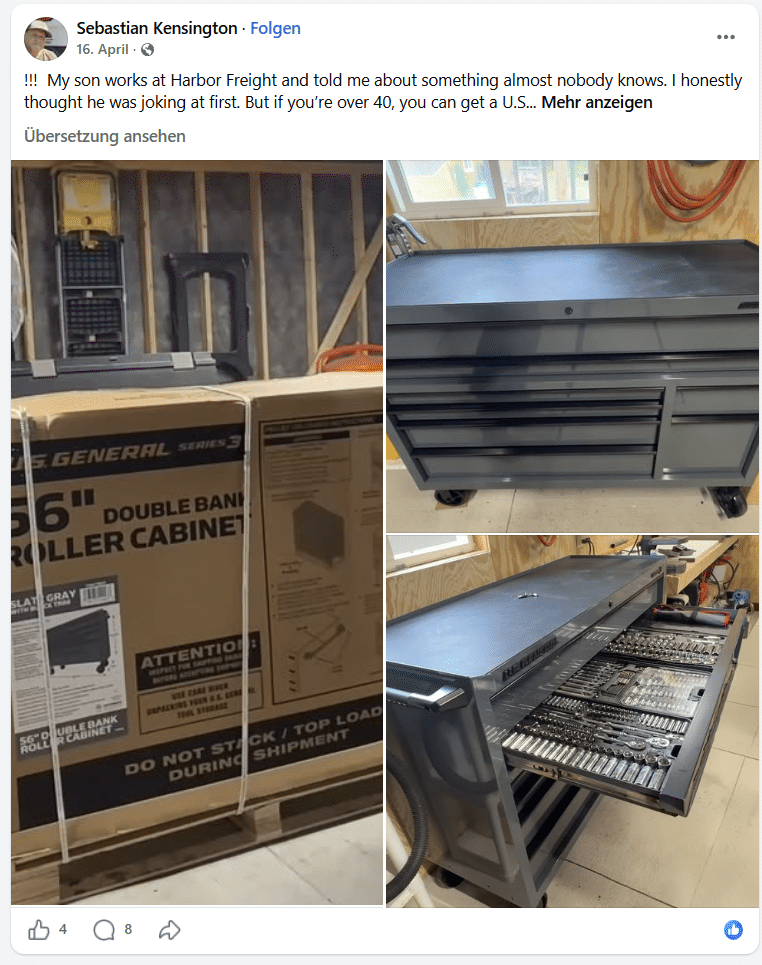 Aldi-Fleischpaket für Senioren in einem Werbeangebot.