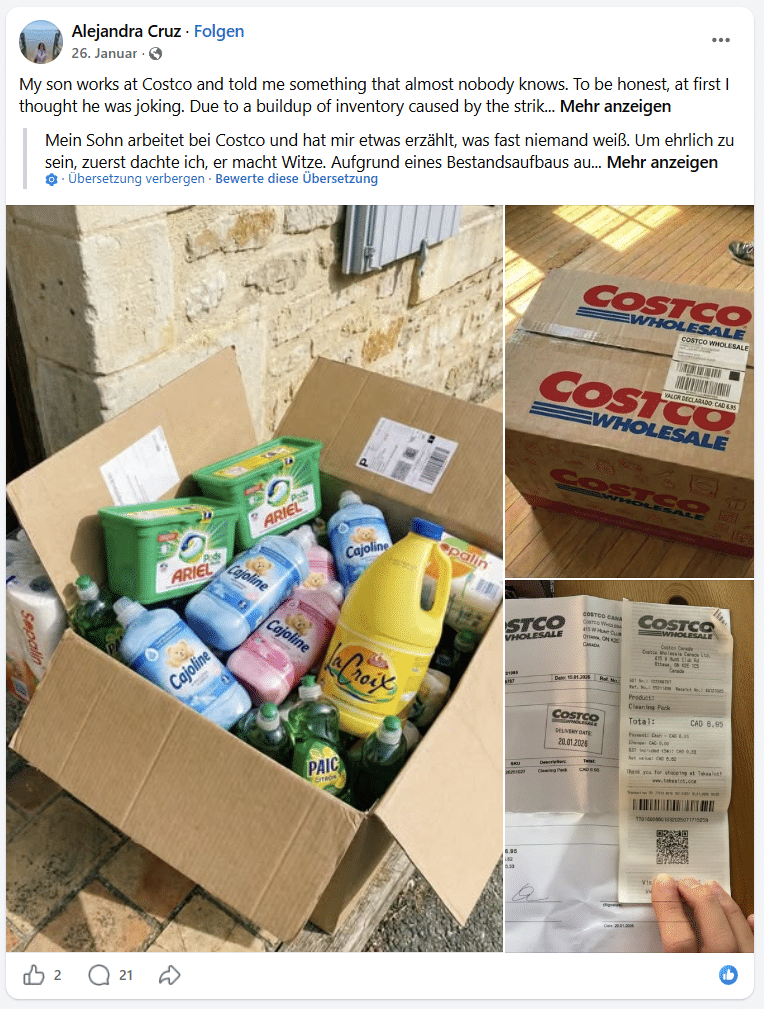 Aldi-Fleischpaket für Senioren in einem Werbeflyer.