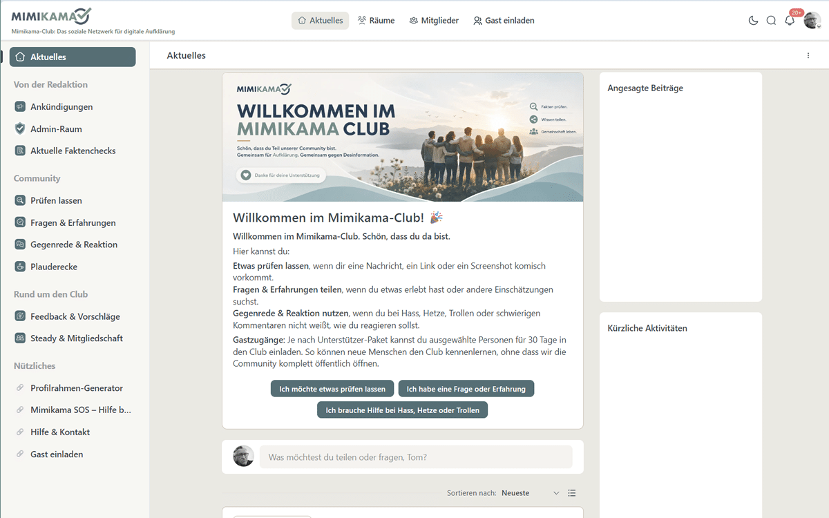 Presseinformation: Mimikama startet neues soziales Netzwerk für digitale Aufklärung