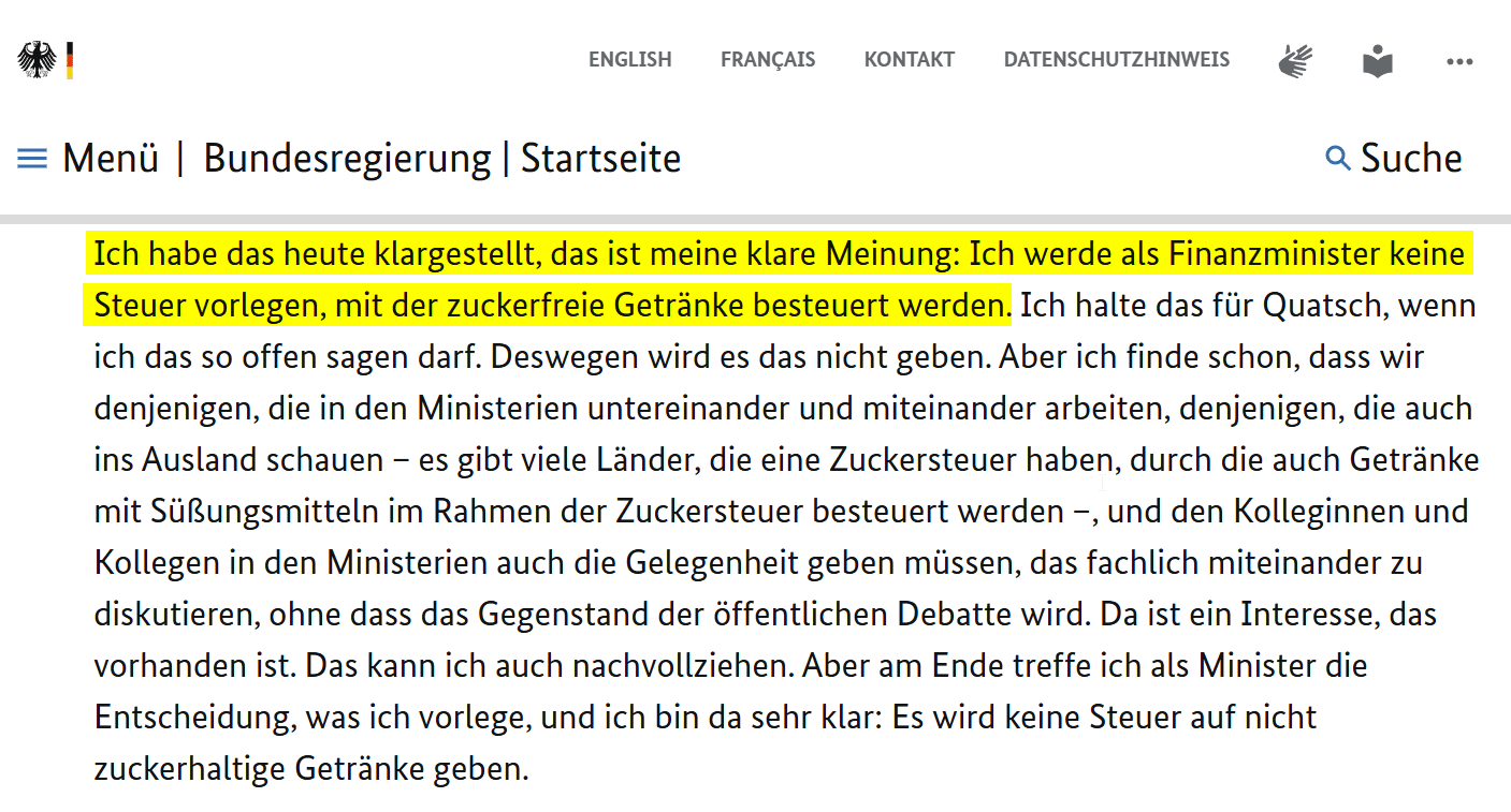 Zuckersteuer auf Zero-Getränke? Was in Deutschland wirklich geplant war