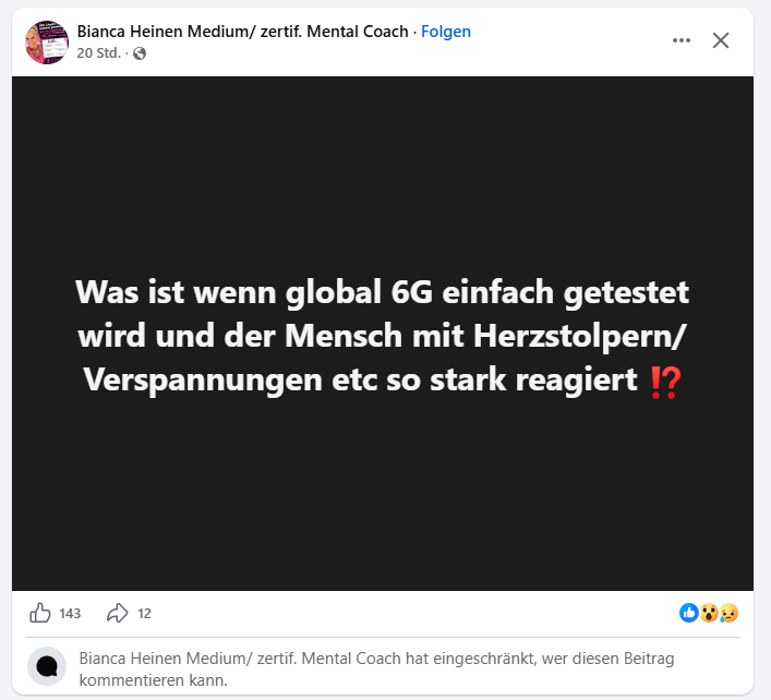 6G und Herzstolpern – Kommentare eingeschränkt