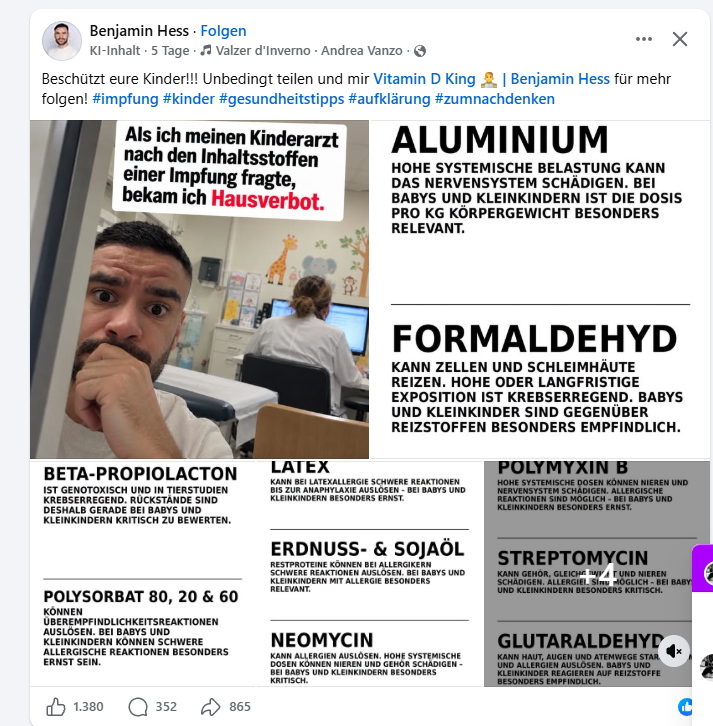„Hausverbot“ – von Facebook als KI-Inhalt gekennzeichnet