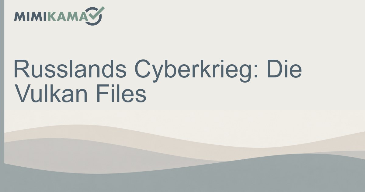 Vulkan Files Vulkan Files enthüllen Russlands Cyberkriegstrategien