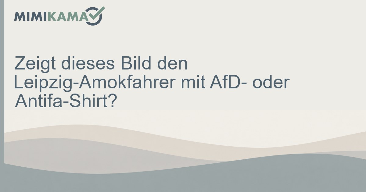 Zeigt dieses Bild den Leipzig-Amokfahrer mit AfD- oder Antifa-Shirt?