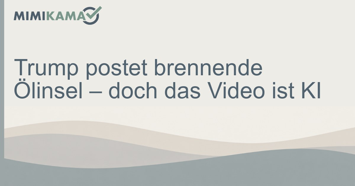 KI-Video von Kharg Island: Was Trump gepostet hat